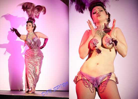 'Everything Amber' (Left Image ©Don Spiro Right image ©LA Burlesque)