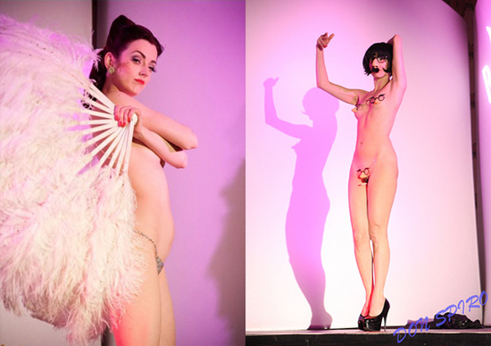 Left: Polly Rae (©LA Burlesque) and Right: Seriously, how GENIUS is that?! (©Don Spiro)