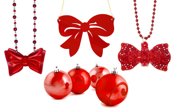 Red Bow Necklaces